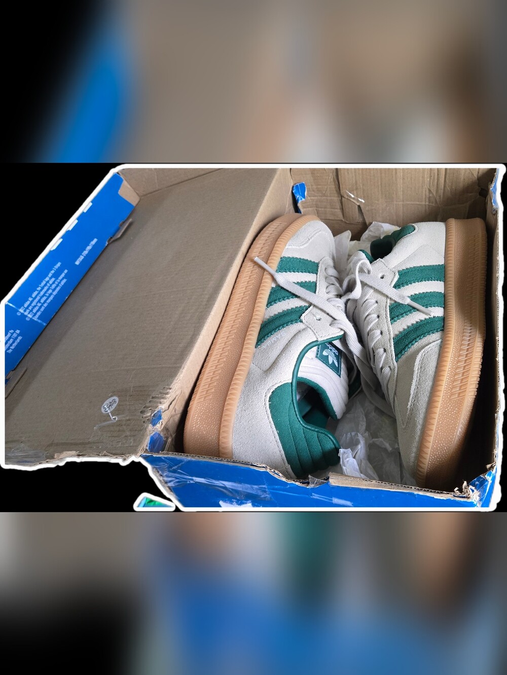 NIB Adidas Originals Samba XLG Suede Sneakers size Y4.5/W6 - Picture 3 of 12